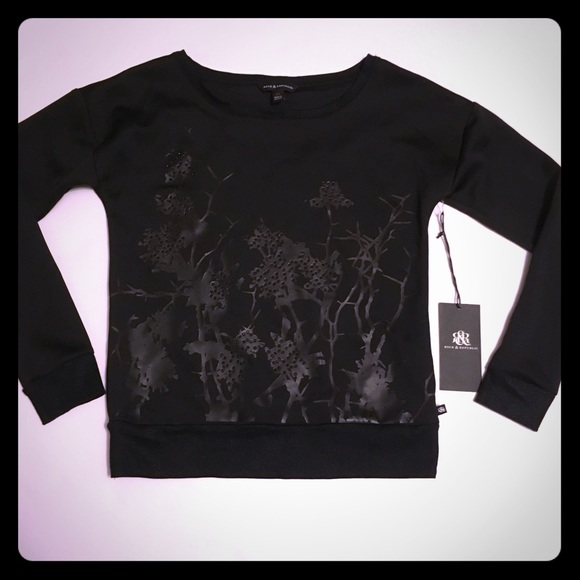 Rock & Republic Tops - Rock & Republic black bling sweatshirt